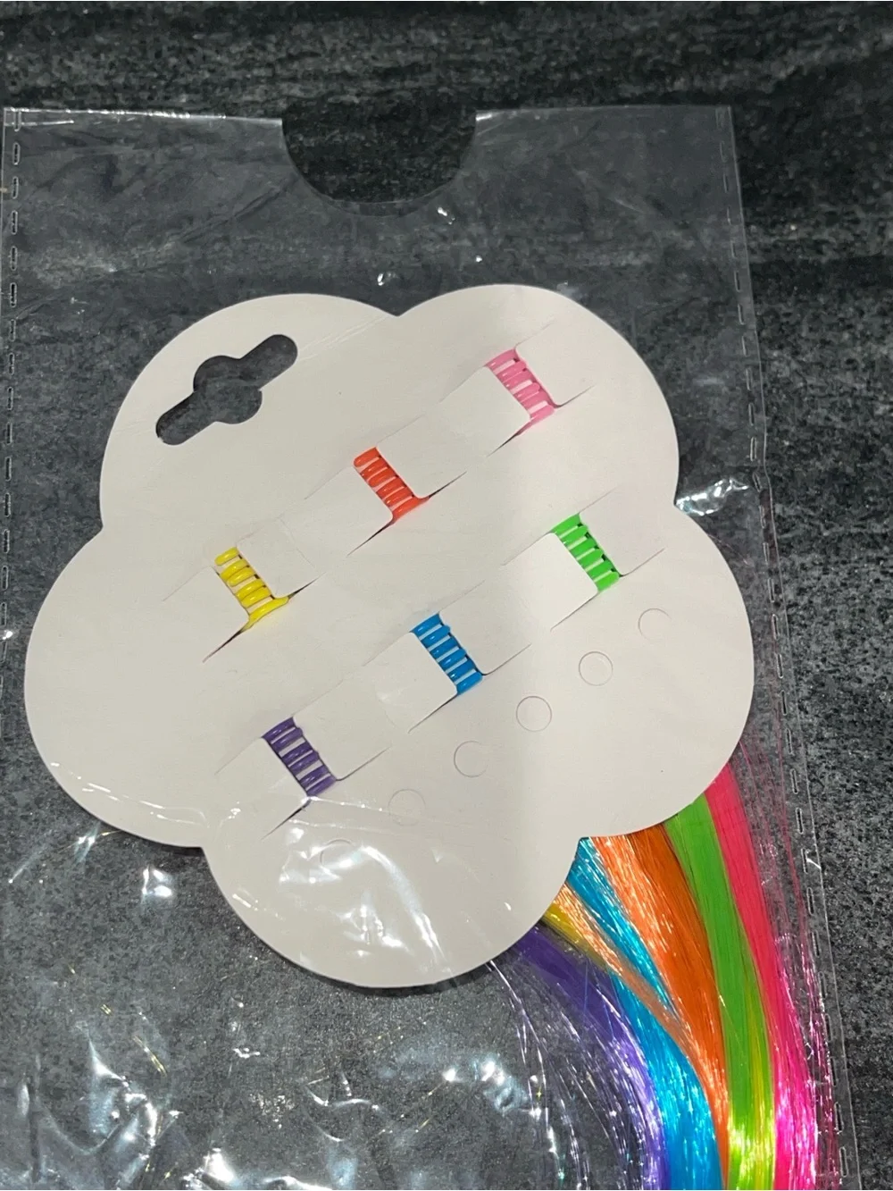 Rainbow Clip-In Hair Extensions - Multicolor Bright Strands
